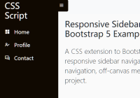 Responsive Sidebar Navigation For Bootstrap 5
