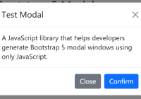 Tiny Bootstrap 5 Modal Generator - BS5ModalJS