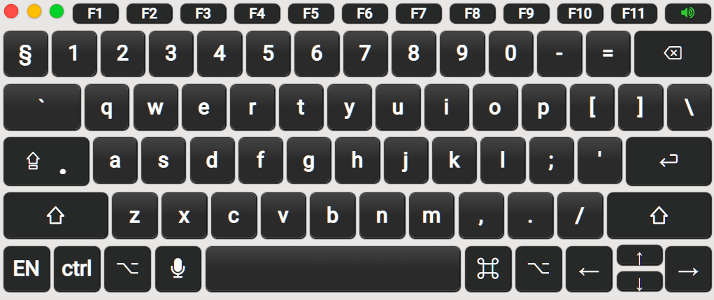 macOS Style Virtual Keyboard With Click Sounds And Speech Recognition