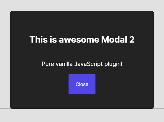 Custom Modal Component In Vanilla JavaScript – AwesomeModal