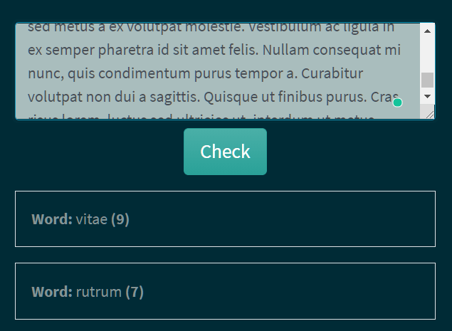 Duplicate Word Finder In Vanilla JavaScript