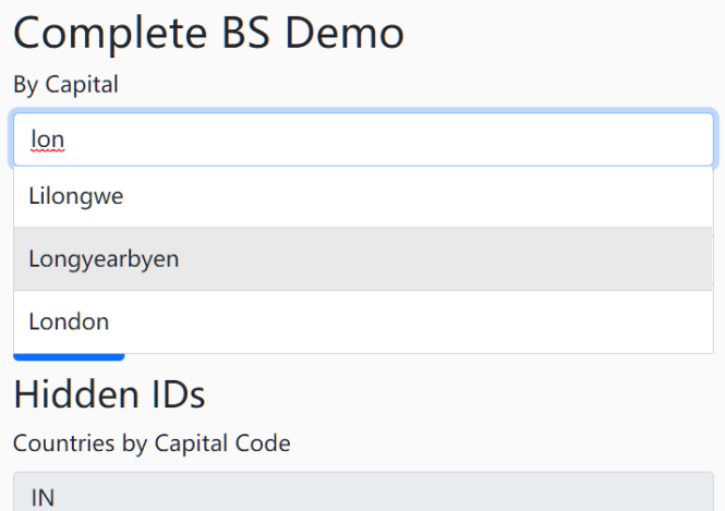 Easy Autocomplete Library For Bootstrap 5 - autocompleteBS