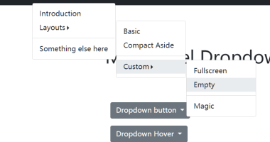 Multi-level Dropdown Component For Bootstrap 5