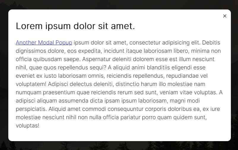 Display HMTL Content In Popup Window – Modals.js