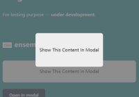 Show Inline Content In A Modal - Ensemble Modal