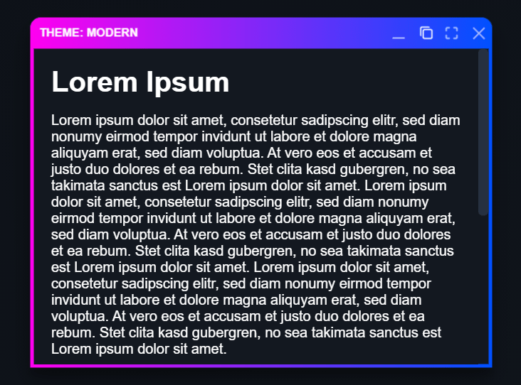 Draggable/Resizable/Maximizable/Minimizable Dialog Window Library – winbox