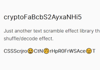 JavaScript Library For Scrambling Text - cryptoWriter