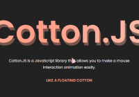 Mouse Interaction Animation In JavaScript - cotton.js