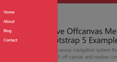 Responsive Offcanvas Menu For Bootstrap 5