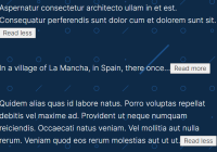 Collapse Long Text Block With Read More Less Buttons