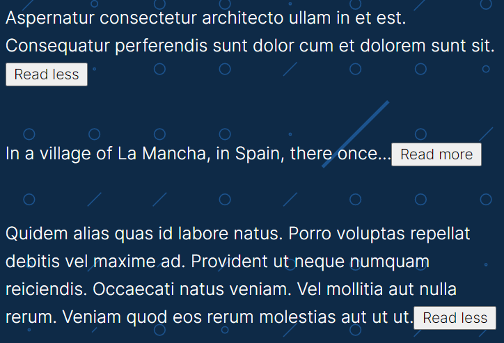 Collapse Long Text Block With Read More/Less Buttons