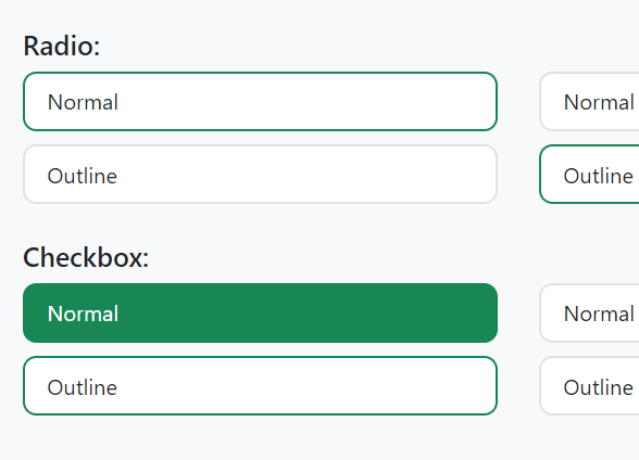Convert Checkboxes & Radio Buttons Into Grouped Buttons - boxed-check.css