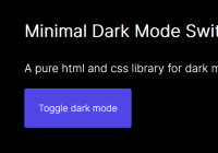 Minimal Dark Mode Switch Button In JavaScript