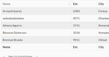 Simple Fast Data Table JavaScript Library - RdataTB