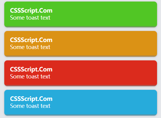 Easy JS Library For Toast Notifications – Toasting