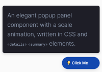 CSS Only Popup Panel