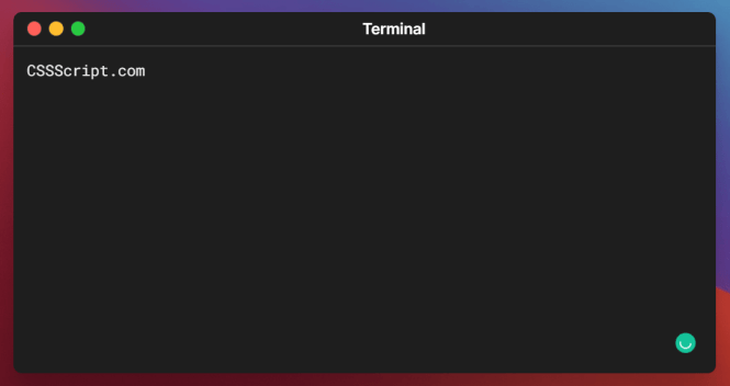 macOS home screen UI Terminal