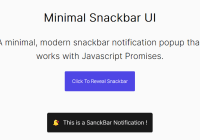 Minimal Snackbar UI Component In Vanilla JavaScript