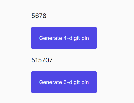 Random Pin Code Generator In Vanilla JavaScript