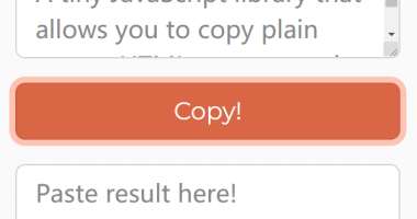 Copy Text Or HTML To Clipboard - CopyJS