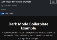 Dark Mode Boilerplate In Vanilla JavaScript