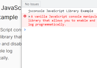 Enable & Disable Console Log With The jsconsole Library