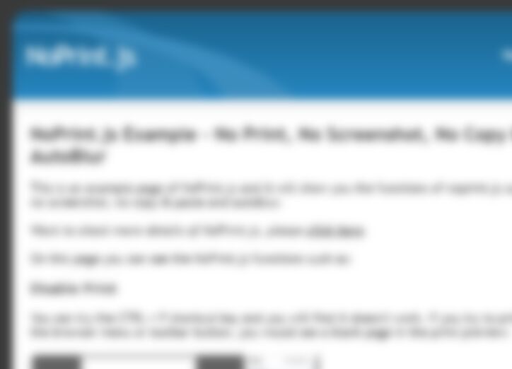 Content Protection And Content Locking – NoPrint.js
