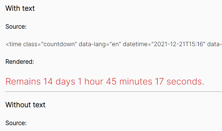 Basic Countdown Timer In Plain JavaScript – Countdown.js