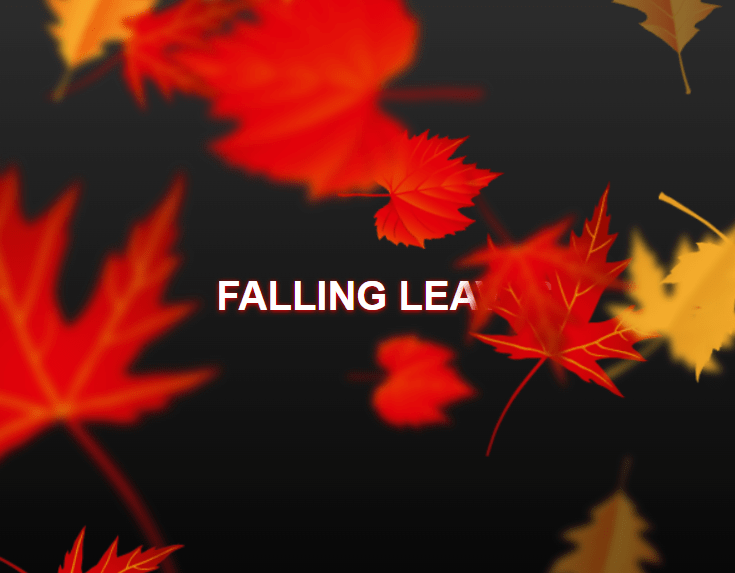 CSS Only Fullscreen Leaf Falling Effect