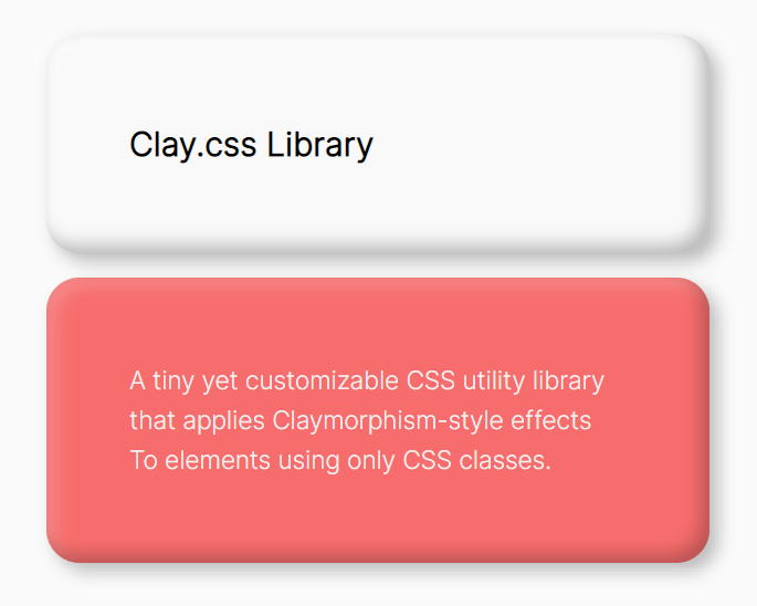 Apply Claymorphism Effects To Elements – clay.css