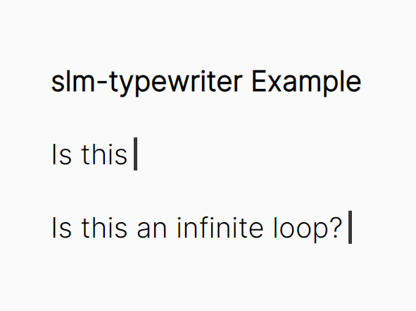 Tiny Typing Animation Web Component – slm-typewriter