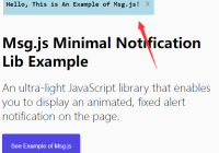 Minimal Alert Message In Plain JavaScript