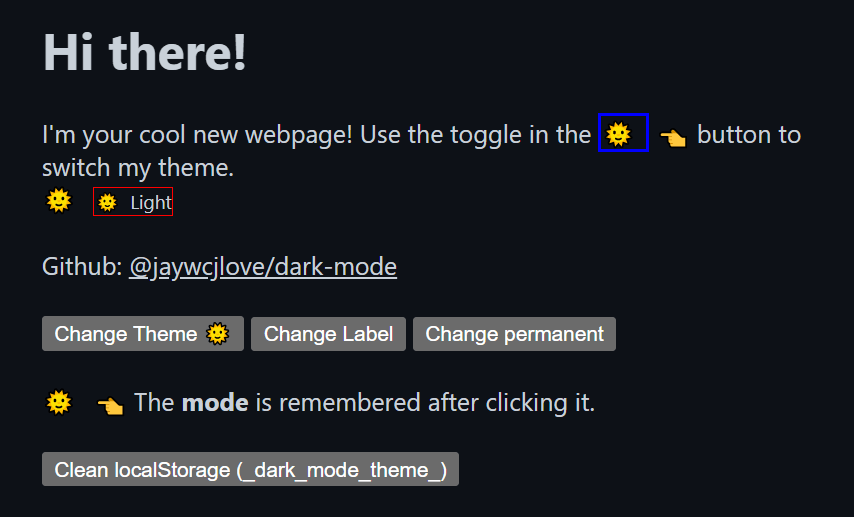 Easy Dark Mode Custom Element – dark-mode