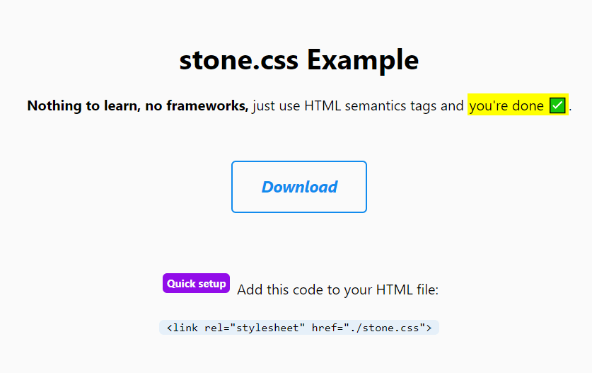 Mobile-friendly Class-Less Framework – stone.css