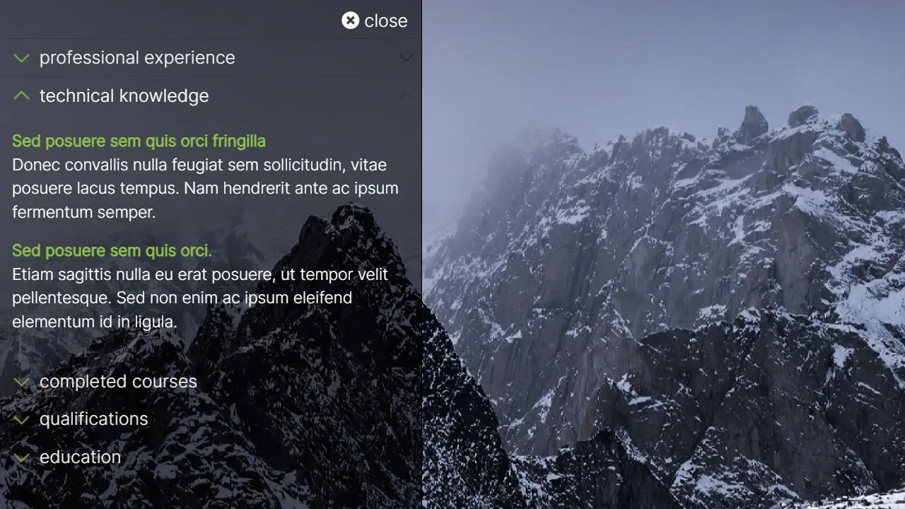 Off-canvas Accordion Menu With Bootstrap 5