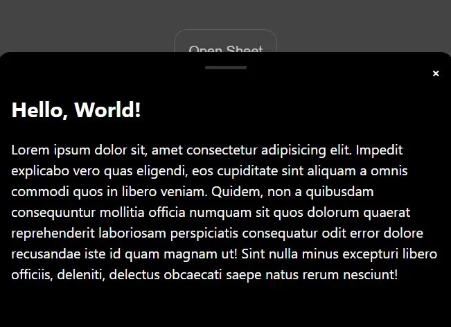 iOS & Android Style Bottom Sheet In JavaScript