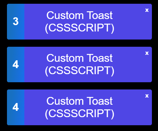 Custom Toast Messages With Countdown Timer And CSS3 Animations