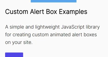 Simple Animated Alert Box In Vanilla JavaScript
