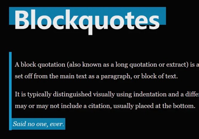furret.css Blockquotes