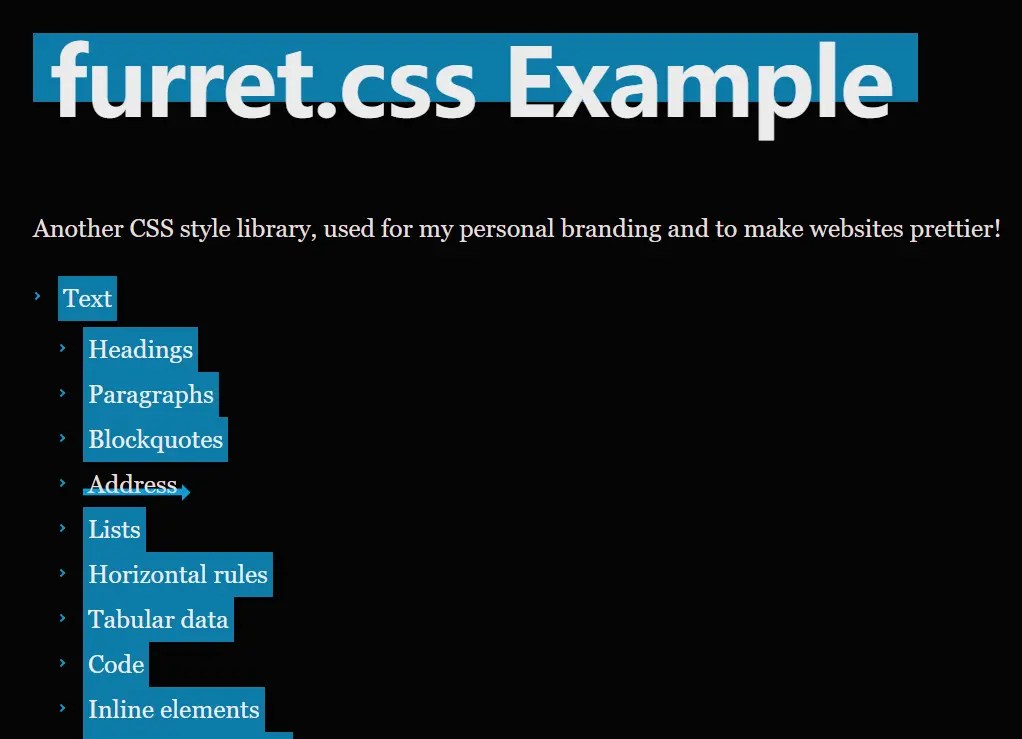 A Collection Of CSS Styles To Make Your Site Nicer – furret.css