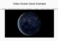 Video Screen Saver For The Web