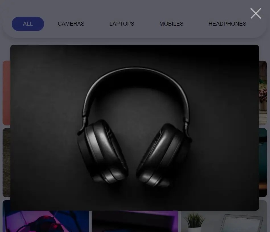 Modern Filterable Gallery With Image Lightbox