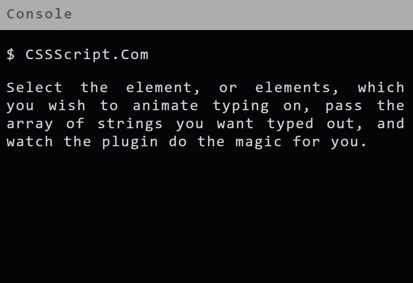 Tiny JS Library For Animated Typing Effect – Typeme