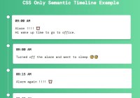 CSS Only Semantic Timeline