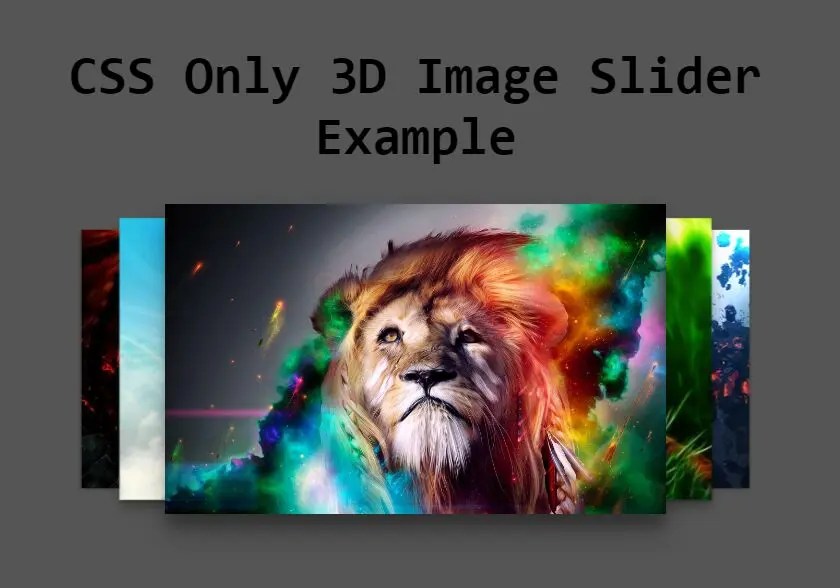 CSS Only 3D Image Slider