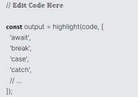 Simlpe Syntax Highlighter Using Unilight