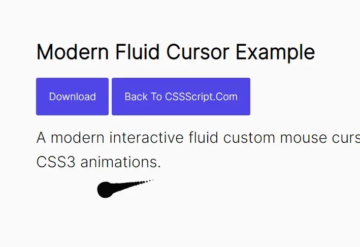 Modern Fluid Cursor In JavaScript