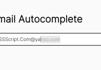 Email Autocomplete In Vanilla JavaScript