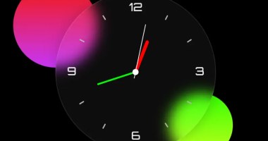 Glassmorphism Style Analog Clock With JavaScript And CSS