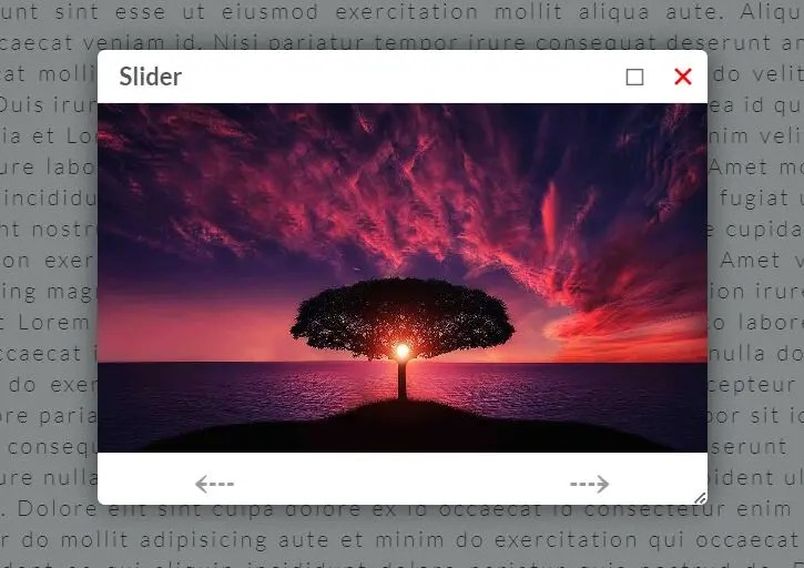 Draggable Resizable Modal Window Component